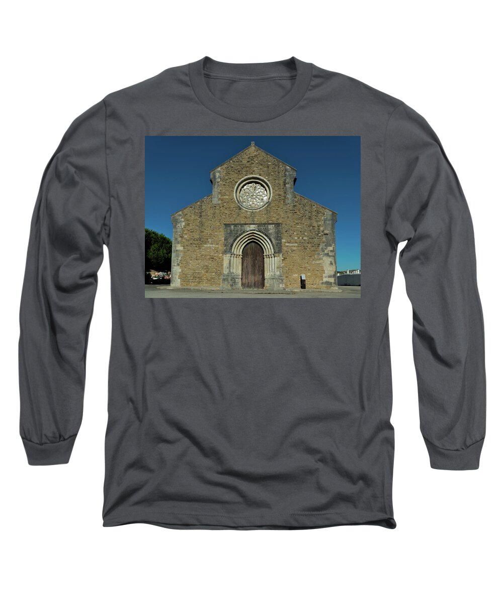 Lourinha Long Sleeve T-Shirt featuring the photograph Santa Maria do Carmo church facade in Lourinha. Portugal by Angelo DeVal
