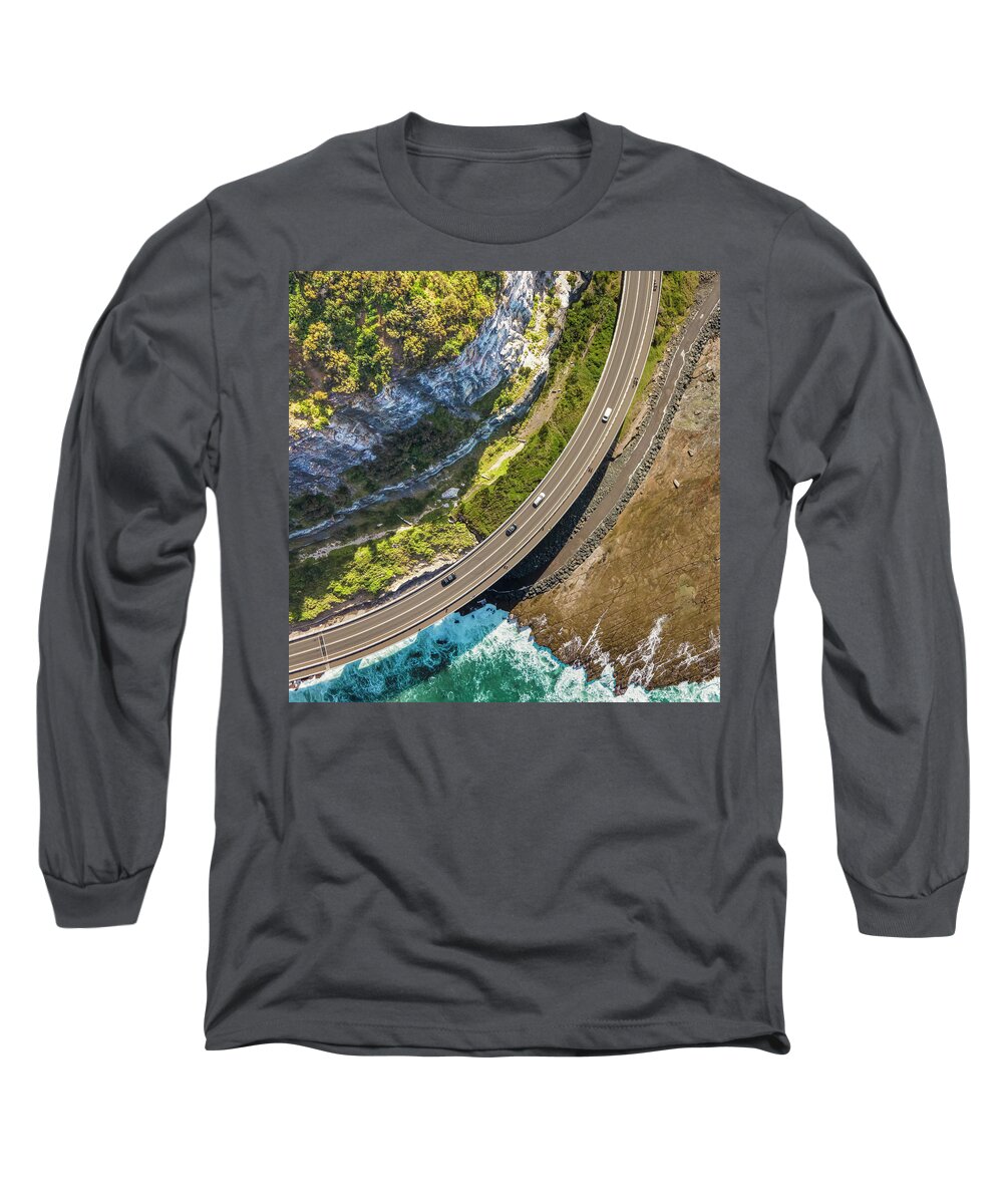 Road Long Sleeve T-Shirt featuring the photograph Sea Cliff Bridge No 10 by Andre Petrov