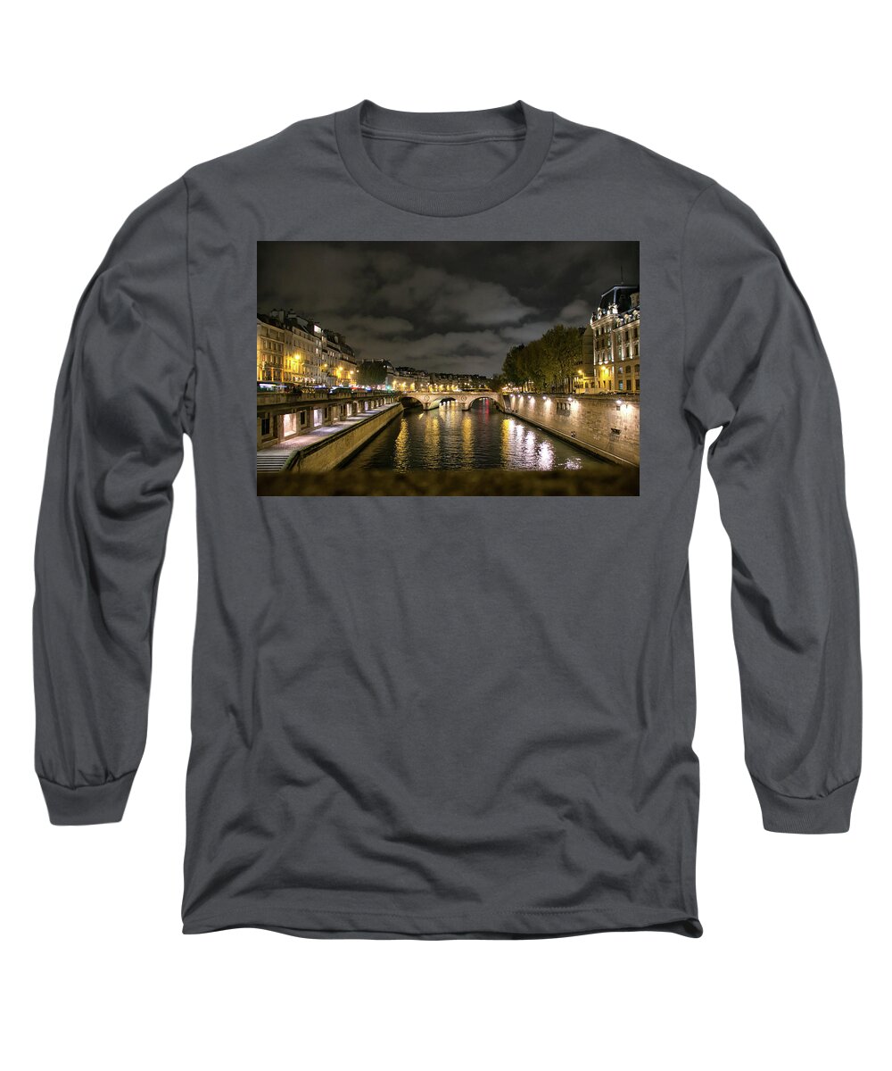 Seine Long Sleeve T-Shirt featuring the photograph Seine River by Lisa Chorny