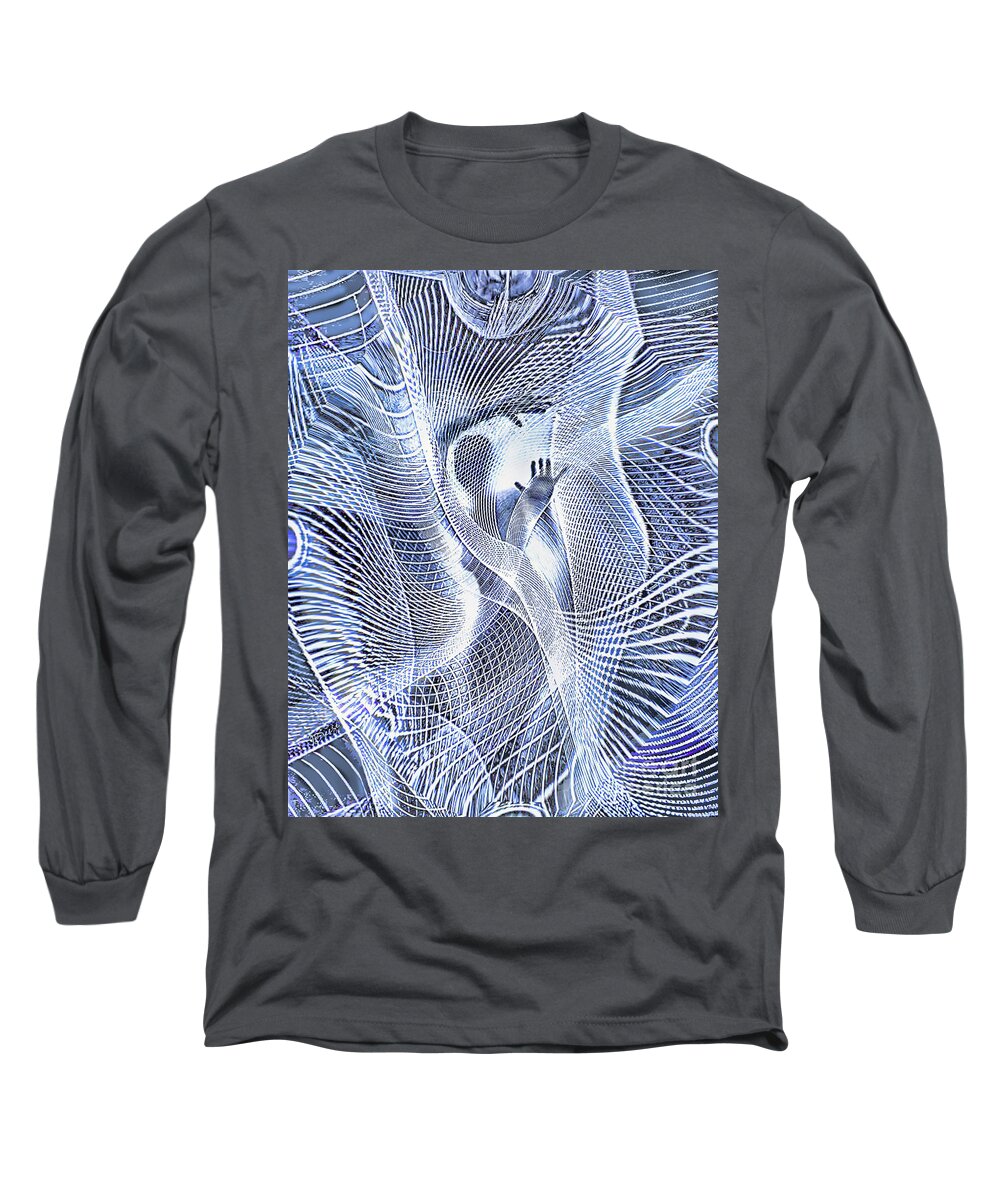 Covid19 Long Sleeve T-Shirt featuring the digital art Isolation by Jennie Breeze