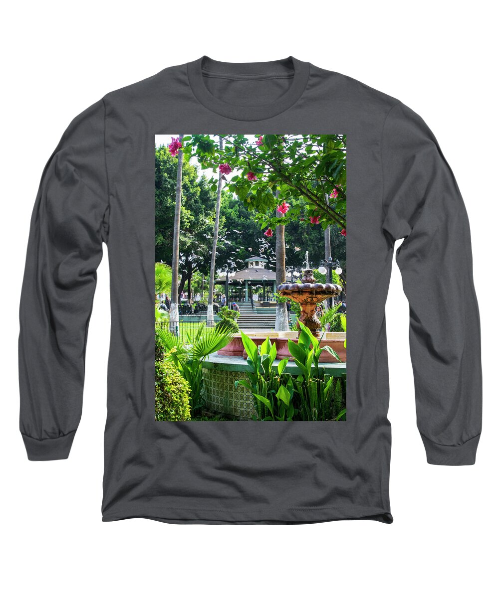 Parque Teniente Guerrero Long Sleeve T-Shirt featuring the photograph Serenity in TJ by William Scott Koenig