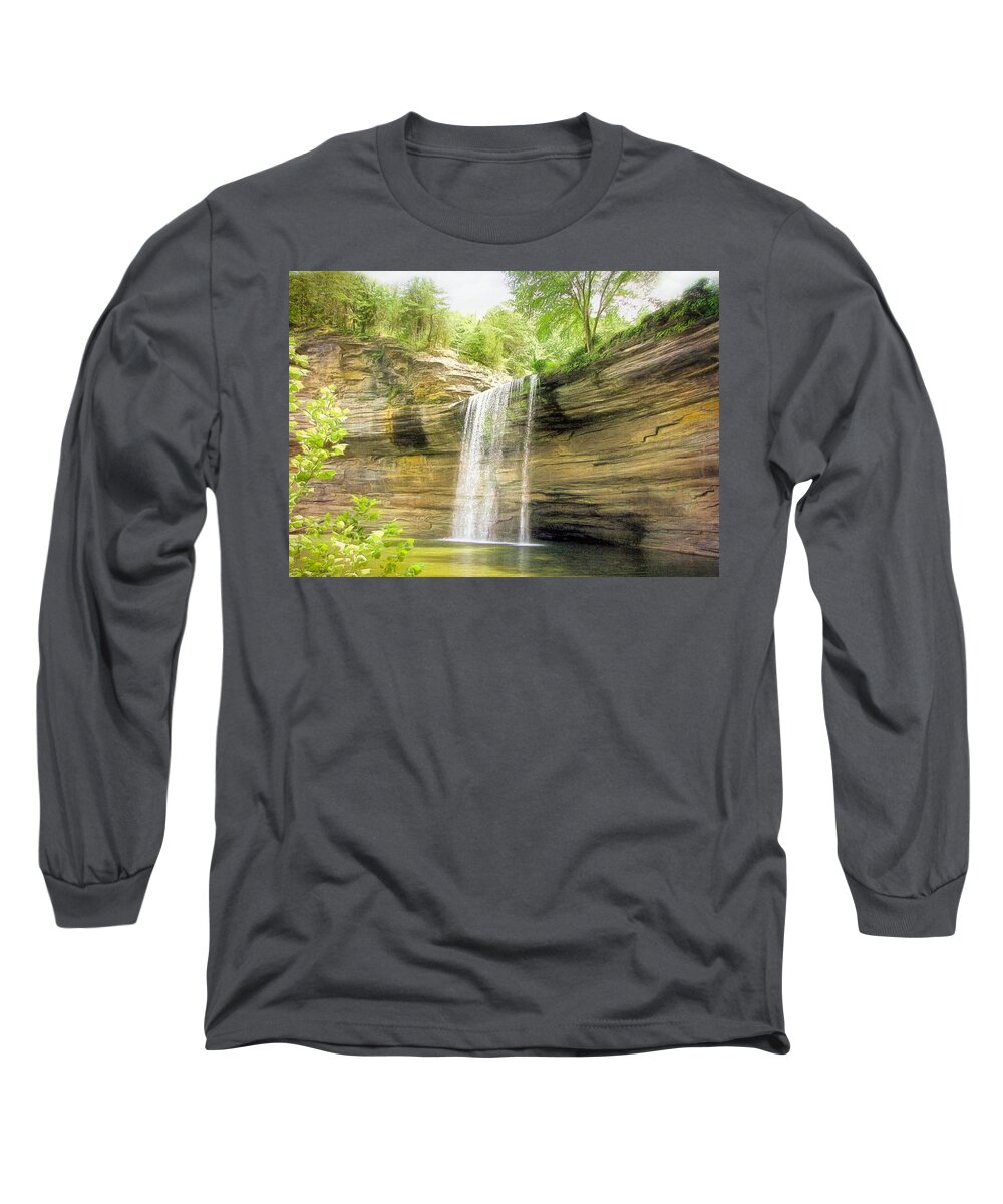 Waterfall Long Sleeve T-Shirt featuring the photograph Seventy Six Falls by Susan Hope Finley