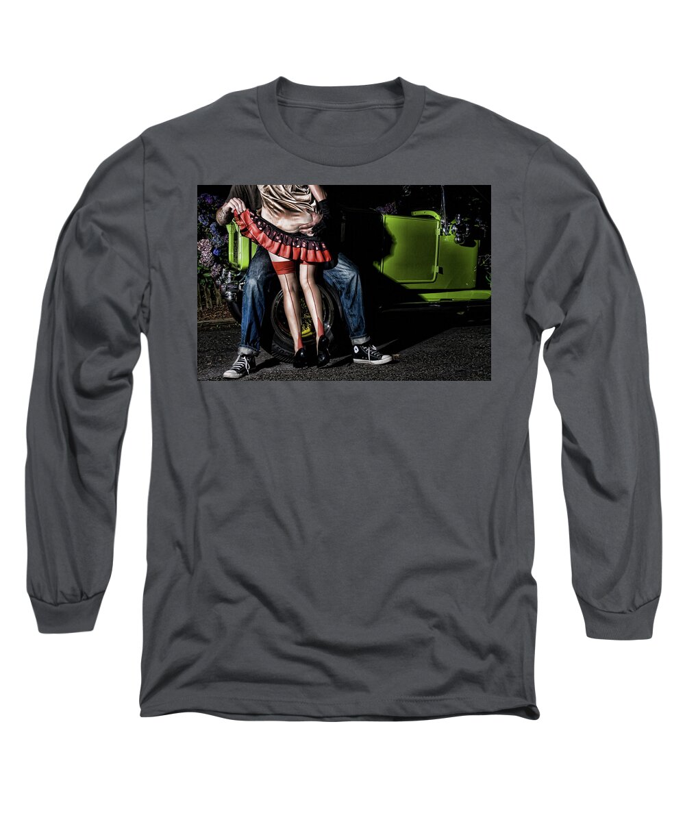 Hot Rod Long Sleeve T-Shirt featuring the photograph Sexy Green Machine by Monte Arnold