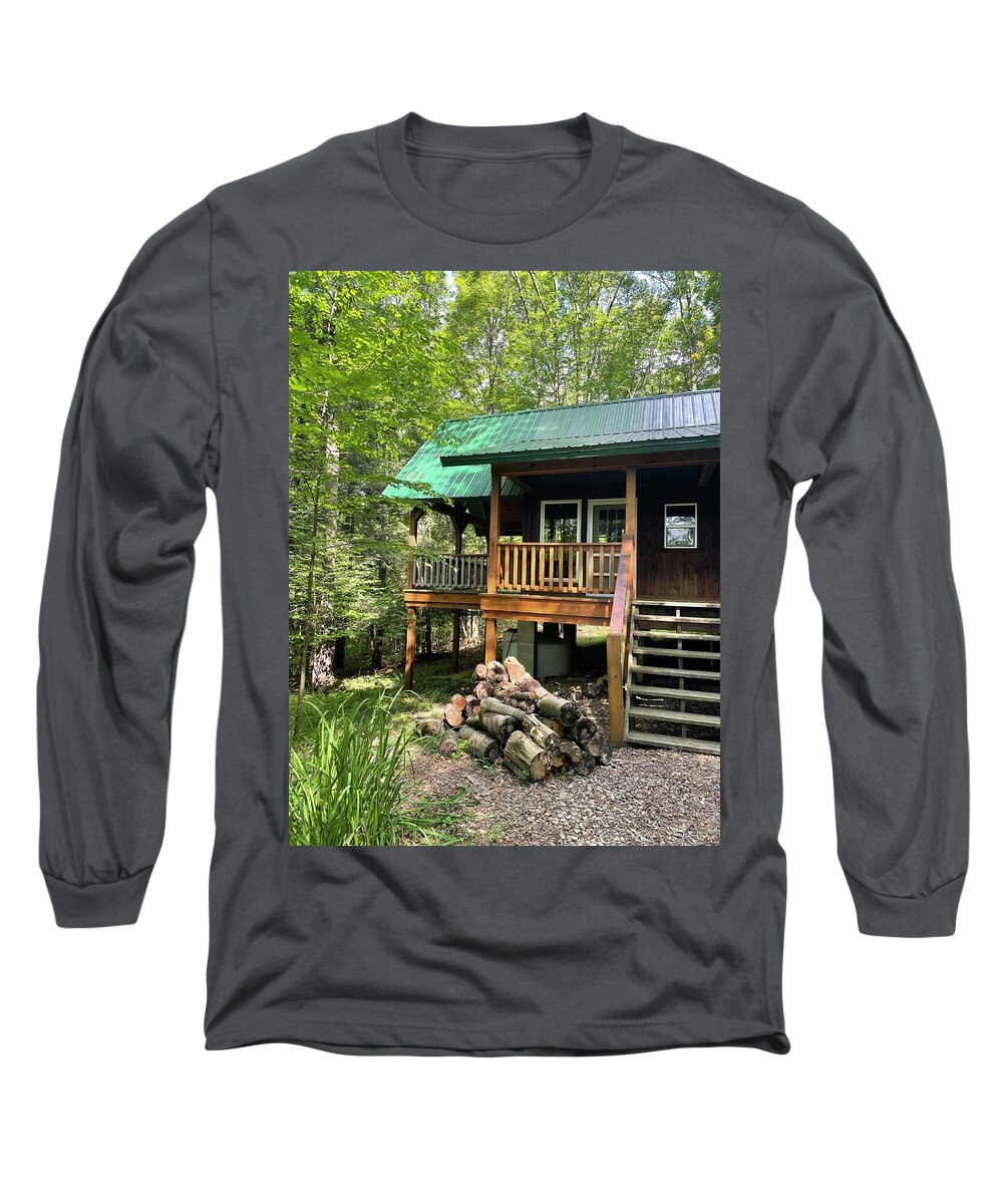 Southern Tier Western New York Cabin Living Long Sleeve T-Shirt featuring the photograph Simple Living by John Anderson