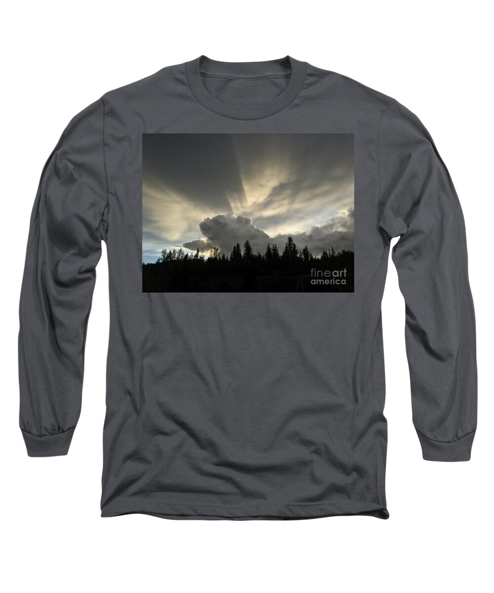 Chilcotin Plateau Long Sleeve T-Shirt featuring the photograph Sky light by Nicola Finch