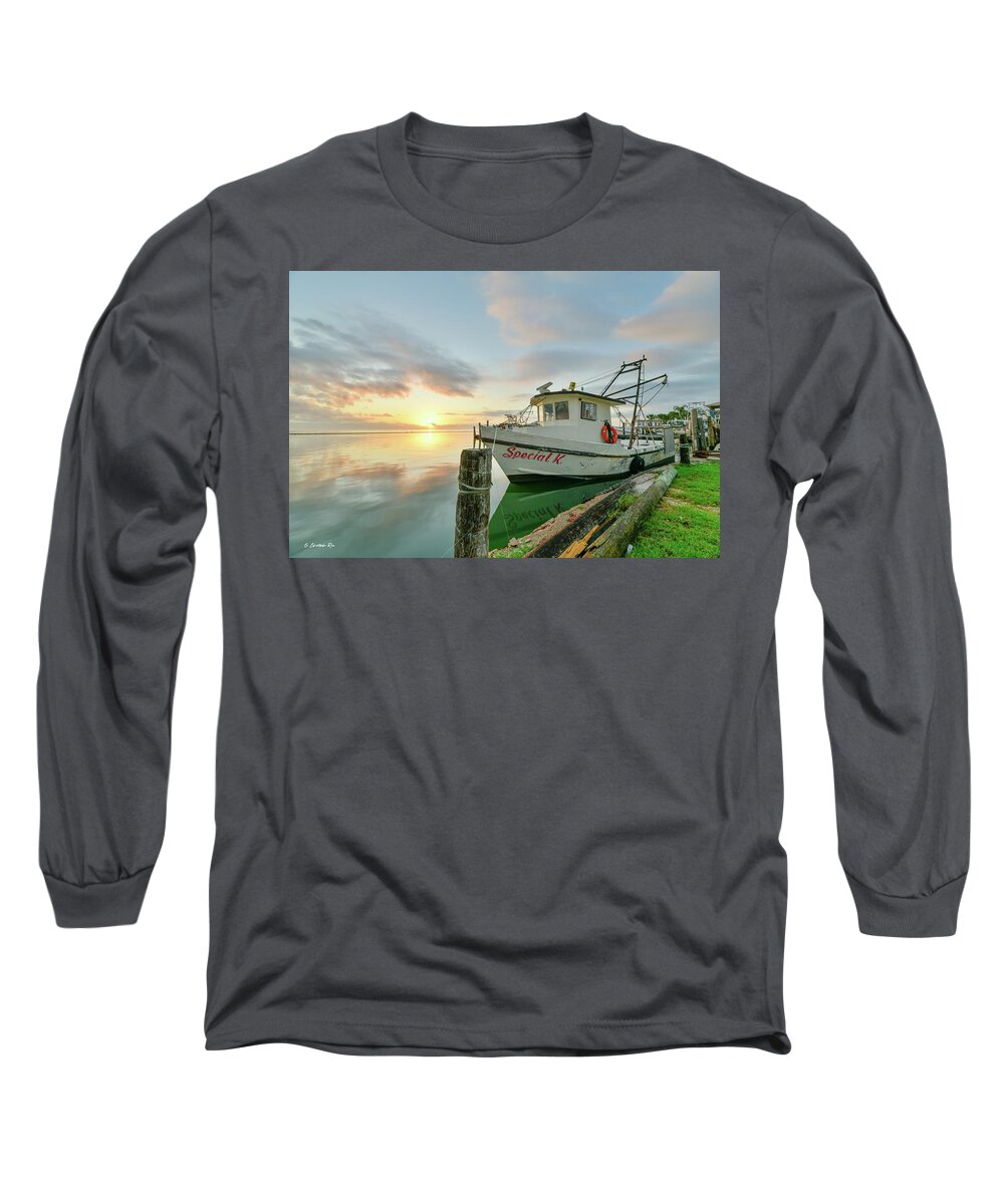 Boats Long Sleeve T-Shirt featuring the photograph Special K in the Morning by Christopher Rice
