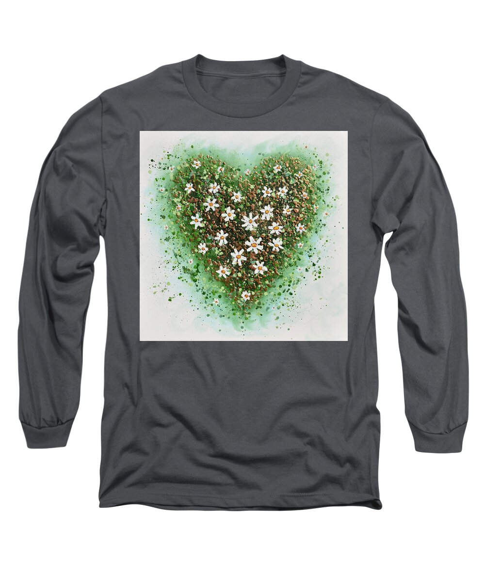 Heart Long Sleeve T-Shirt featuring the painting Spring Heart by Amanda Dagg