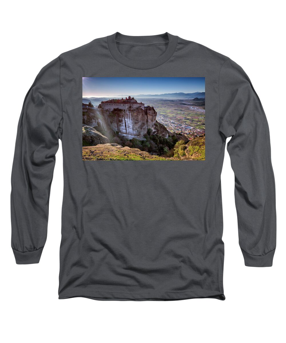 Meteora Long Sleeve T-Shirt featuring the photograph St. Stephen by Elias Pentikis