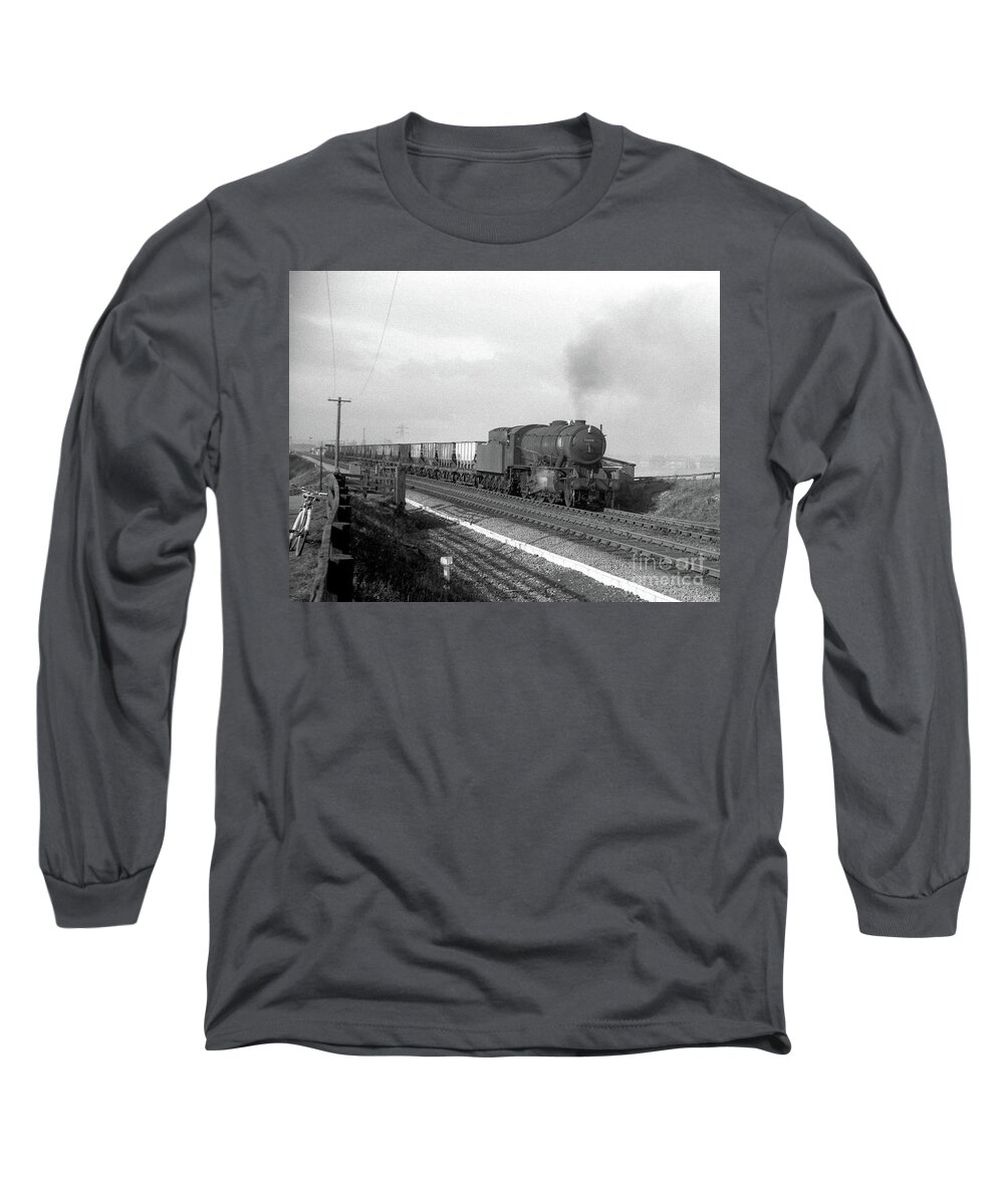 Old Long Sleeve T-Shirt featuring the photograph Steam hauled coal train by Bryan Attewell
