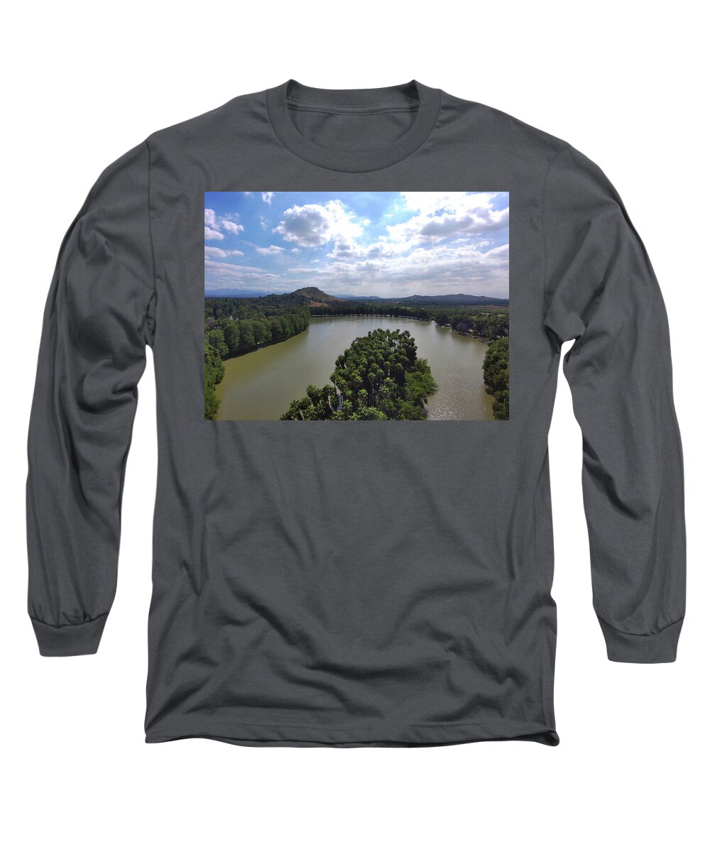 Lake Long Sleeve T-Shirt featuring the photograph Still Waters at Evans Lake by Marcus Jones