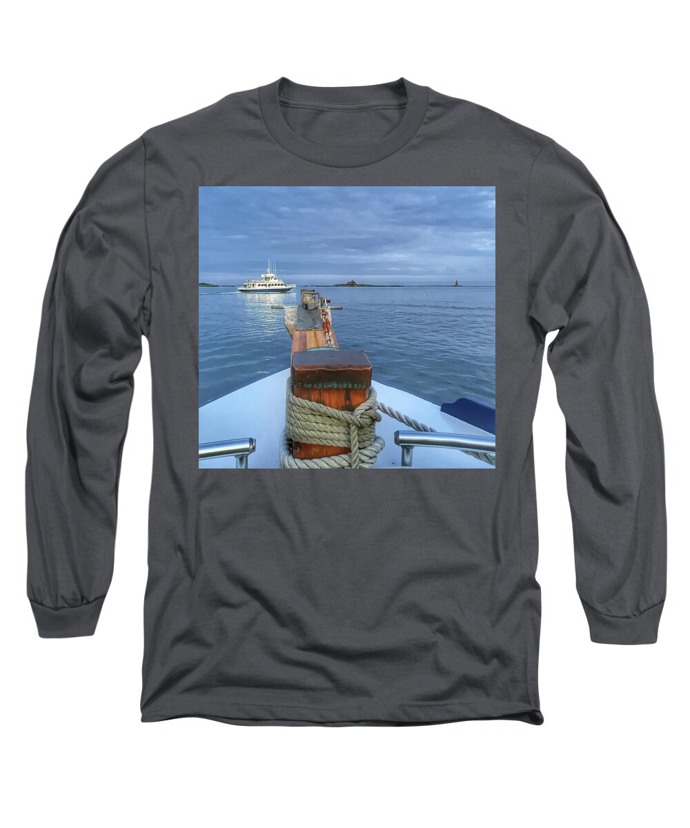 Atlantic Queen Long Sleeve T-Shirt featuring the photograph Storm Warning by Deb Bryce