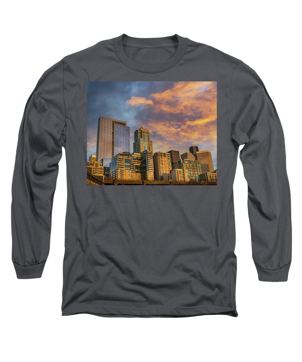Seattle Long Sleeve T-Shirt featuring the photograph Stormy Seattle by Jerry Cahill