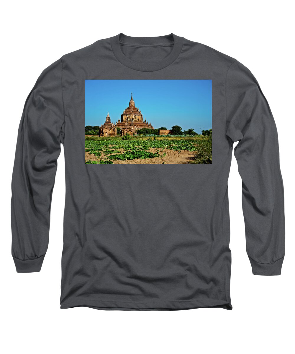 Birman Long Sleeve T-Shirt featuring the photograph Sulamani temple, Bagan. Myanmar by Lie Yim