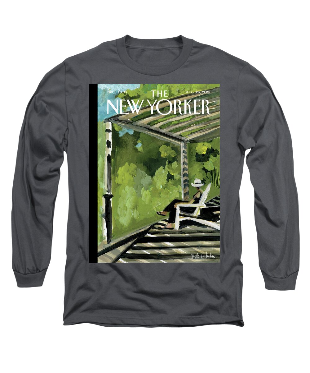 Summer Long Sleeve T-Shirt featuring the painting Summers Lease by Gayle Kabaker
