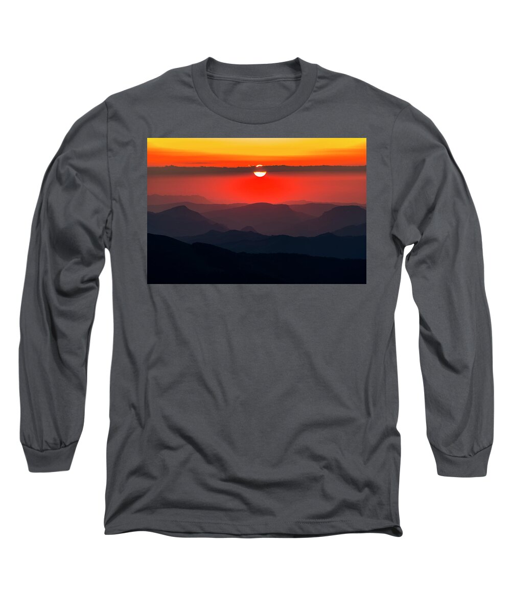 Balkan Mountains Long Sleeve T-Shirt featuring the photograph Sun Eye by Evgeni Dinev