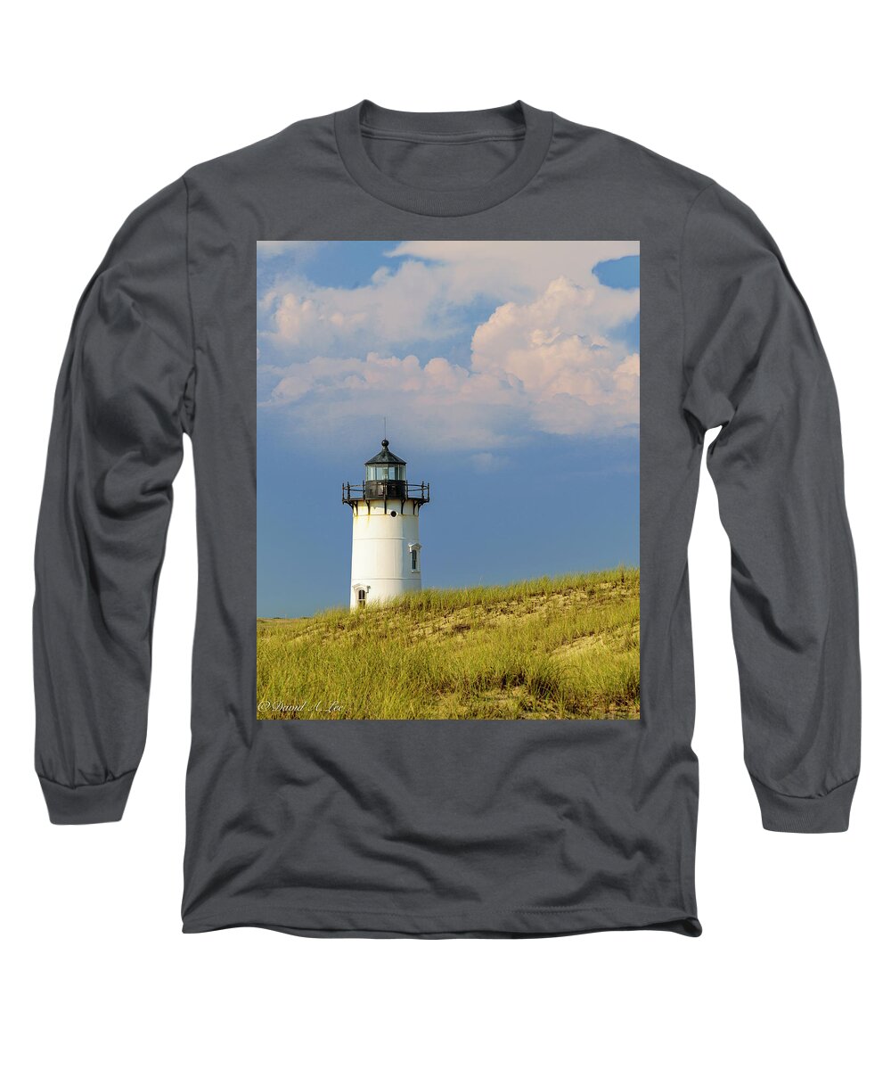 Lighthouse Long Sleeve T-Shirt featuring the photograph Sunlit Lighthouse by David Lee