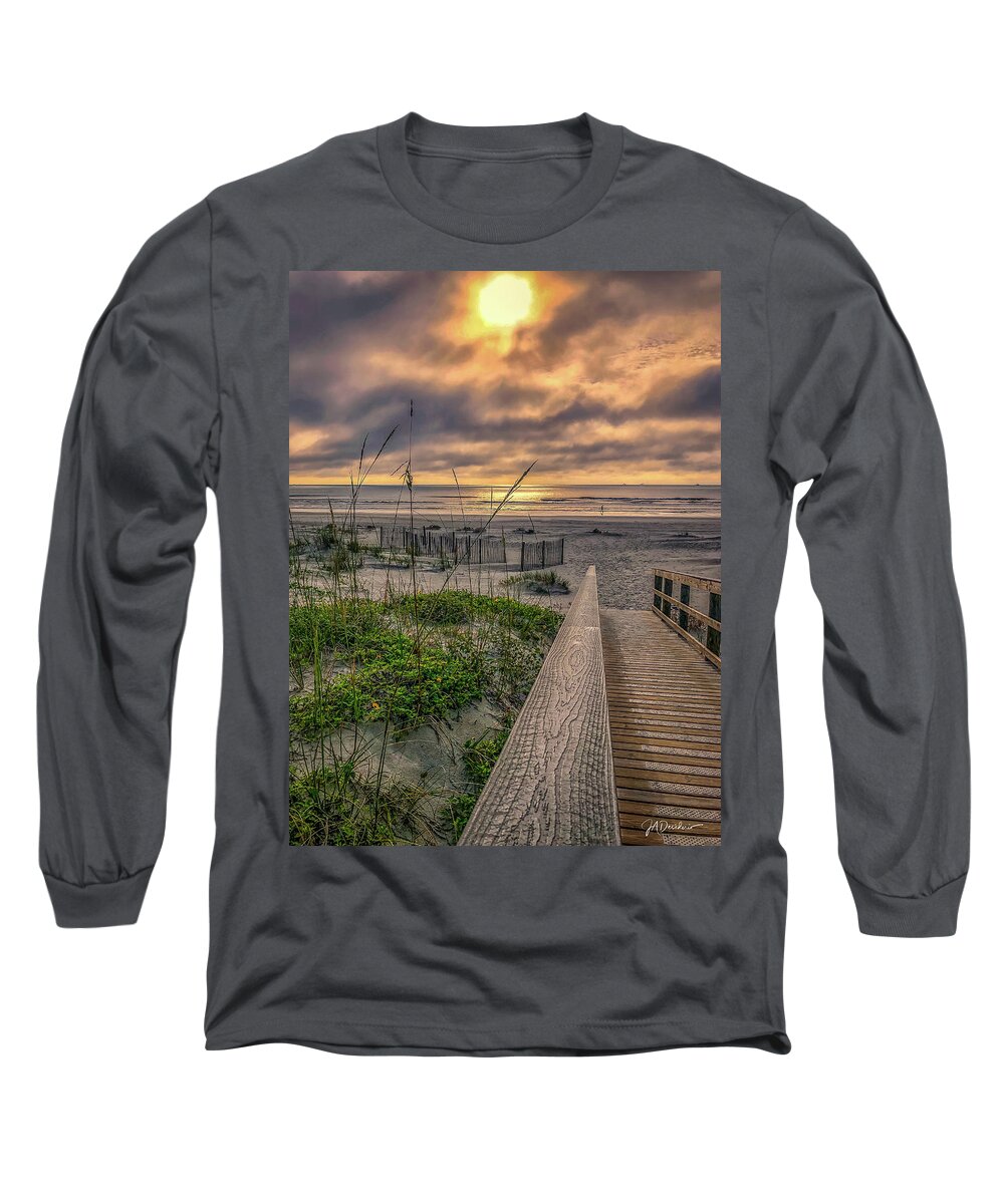St. Augustine Long Sleeve T-Shirt featuring the photograph Sunrise Stroll by Joseph Desiderio