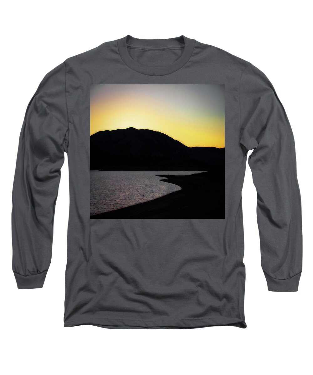 Sunset Long Sleeve T-Shirt featuring the photograph Sunset at Nicasio Reservoir by Donald Kinney