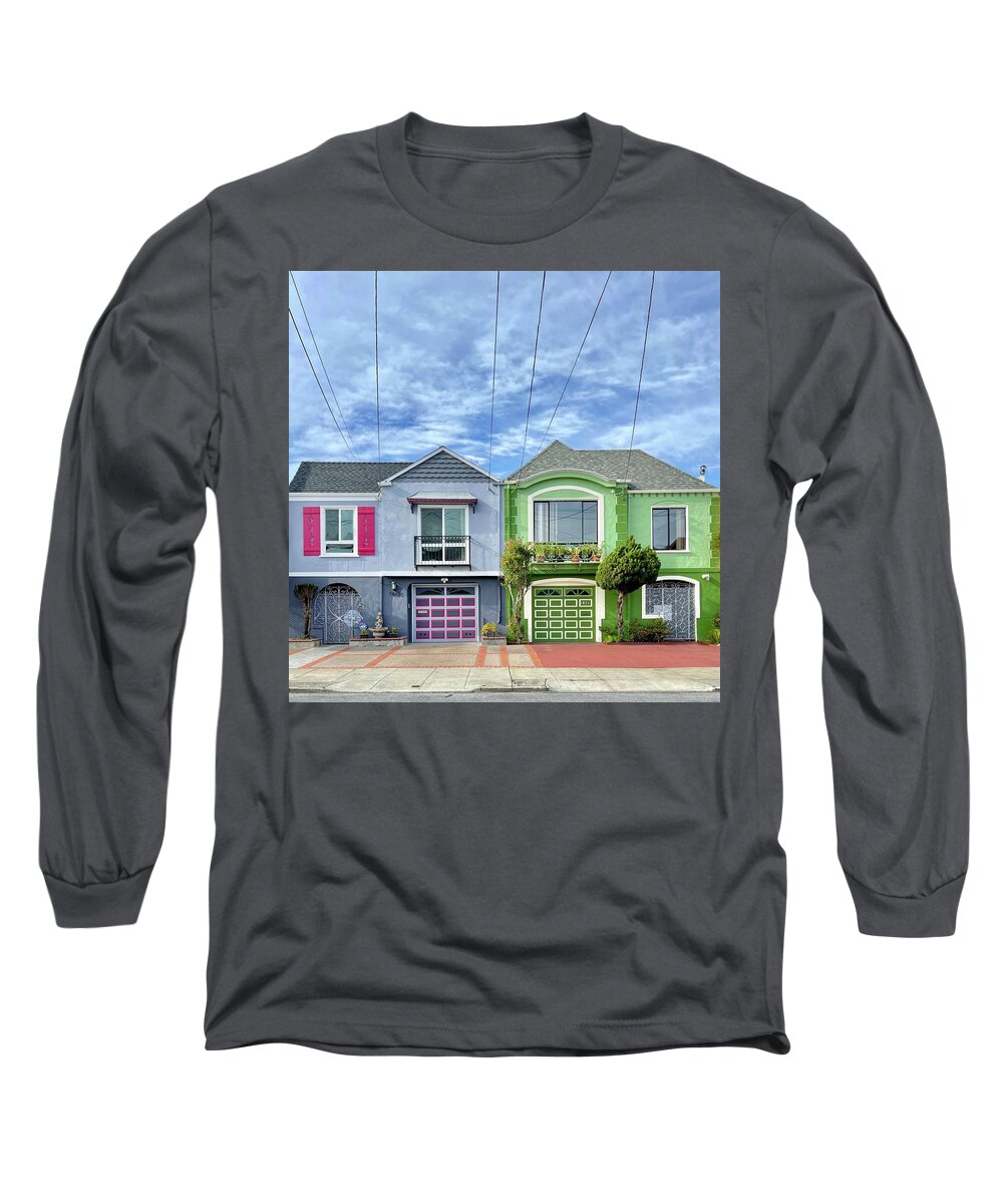  Long Sleeve T-Shirt featuring the photograph Sunset District Houses by Julie Gebhardt