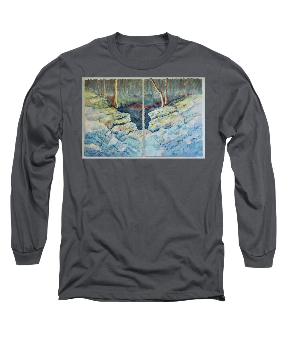 Watercolor Long Sleeve T-Shirt featuring the painting Sunstruck by Carolyn Rosenberger