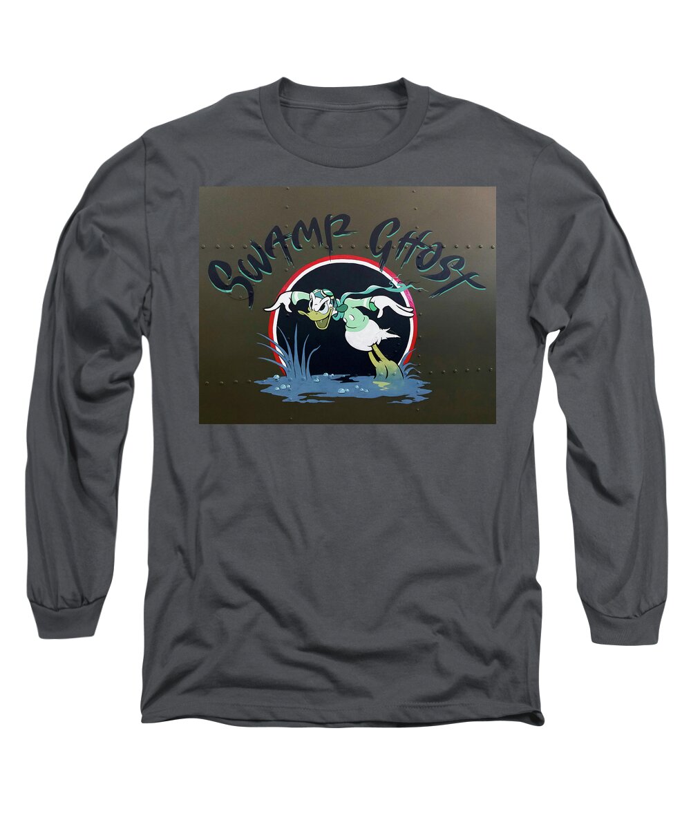 Pearl Harbor Long Sleeve T-Shirt featuring the photograph Swamp Ghost Nose Art by American Landscapes