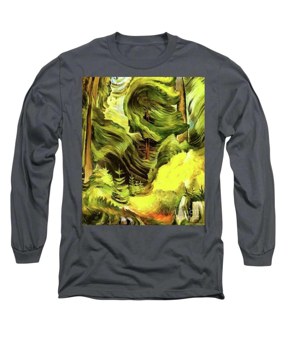 Swirl Long Sleeve T-Shirt featuring the painting Swirl by Emily Carr 1937 by Emily Carr