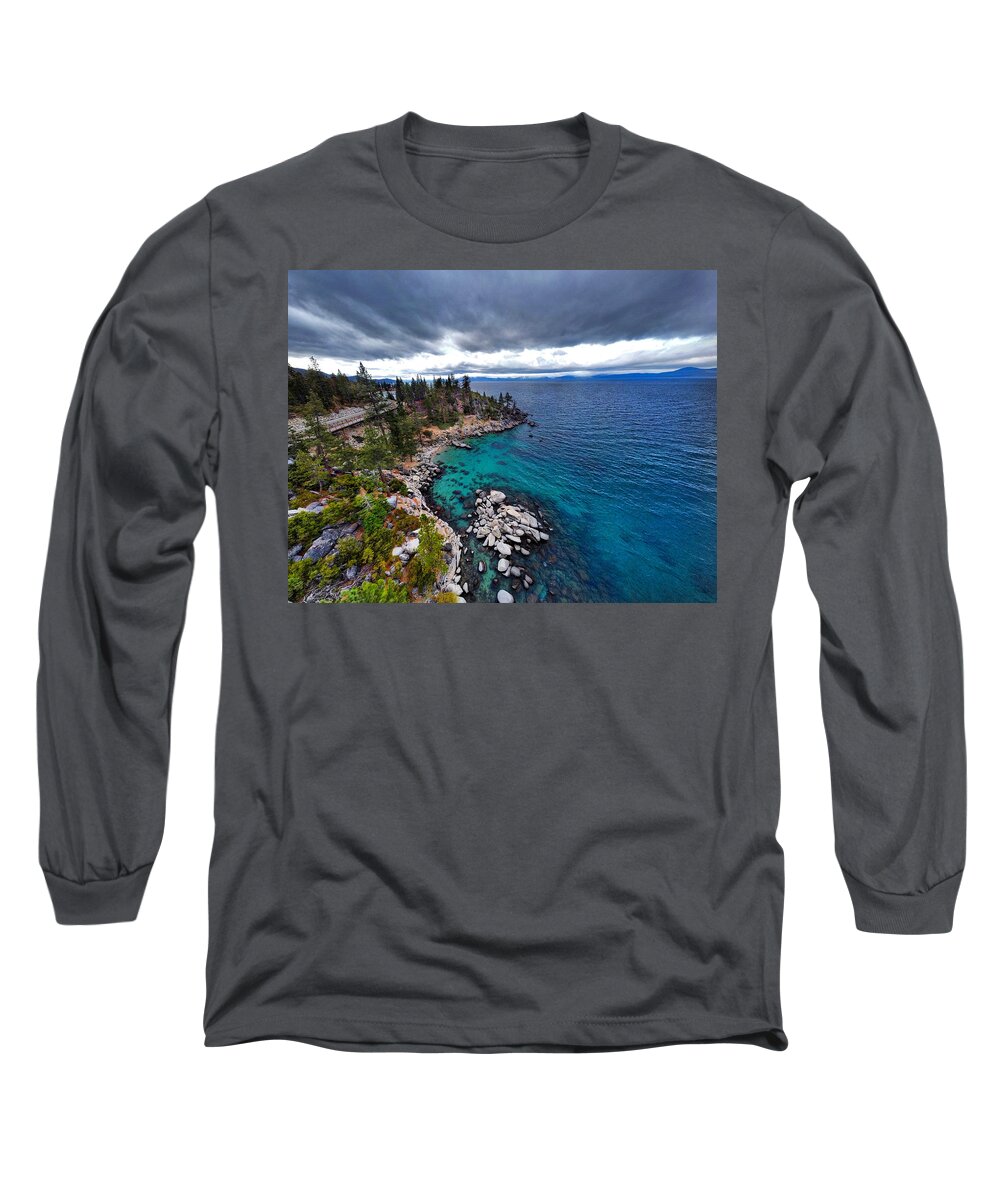 Lake Tahoe Long Sleeve T-Shirt featuring the photograph Tahoe Blues by Devin Wilson