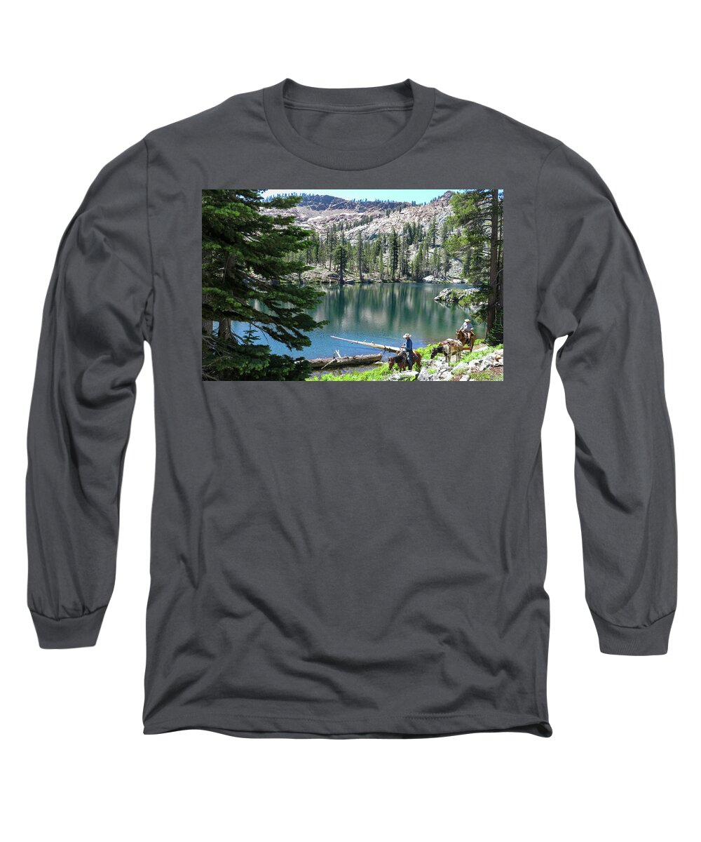 California Long Sleeve T-Shirt featuring the photograph Teal Water by Diane Bohna