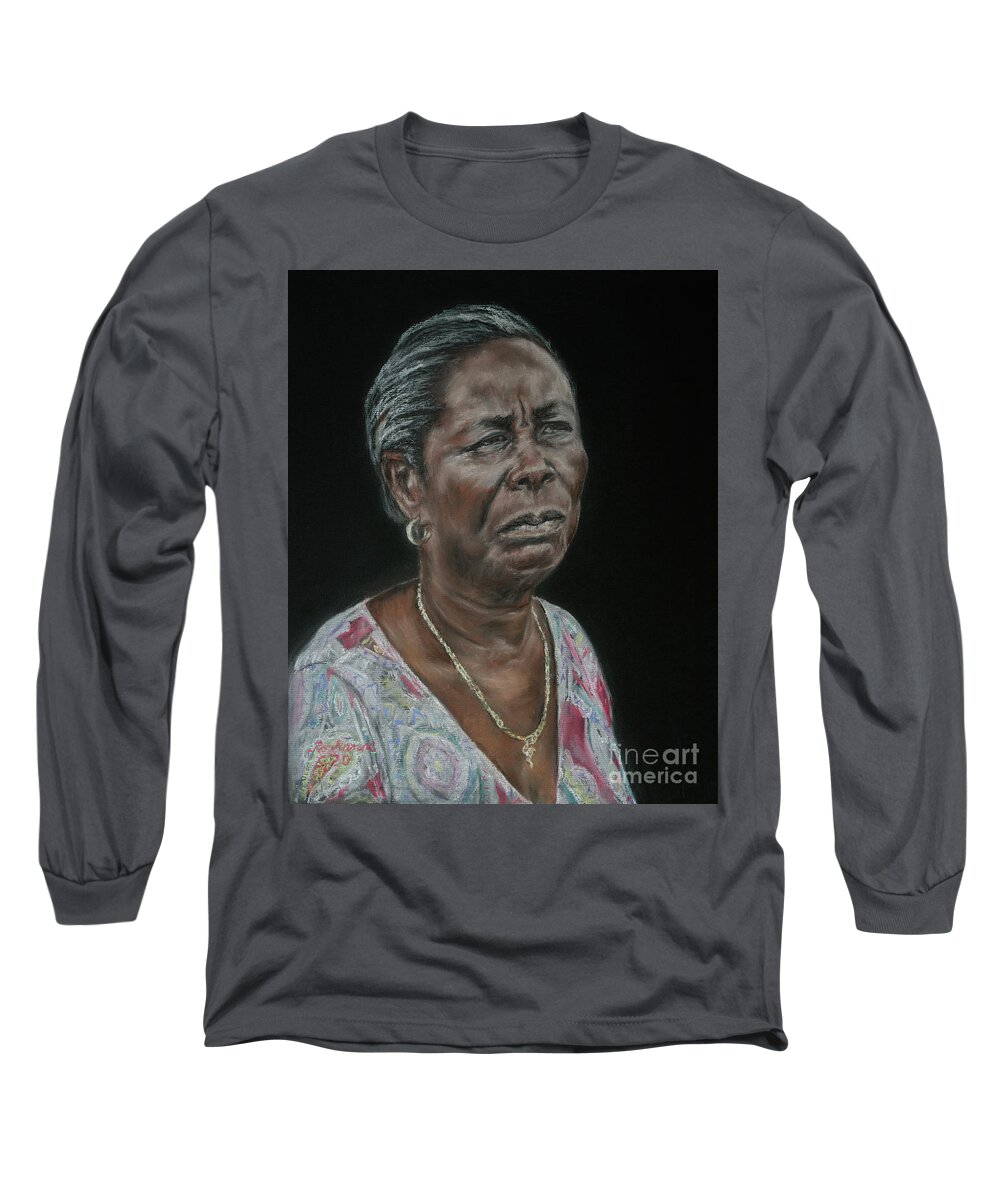 Roshanne Long Sleeve T-Shirt featuring the pastel Tears by Roshanne Minnis-Eyma