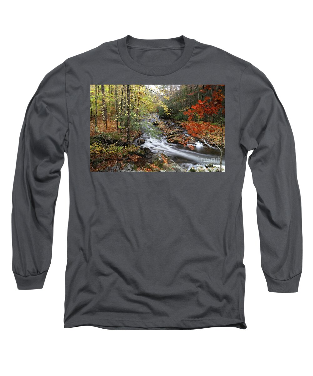 Tellico River Long Sleeve T-Shirt featuring the photograph Tellico Fall by Rick Lipscomb
