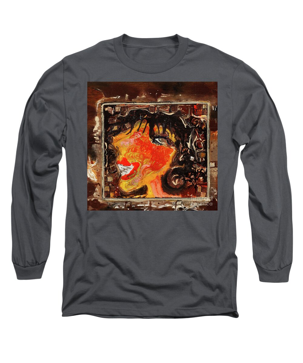 The Best Things In Life Are Chocolate Long Sleeve T-Shirt featuring the mixed media The best things in life are Chocolate by Cherie Salerno