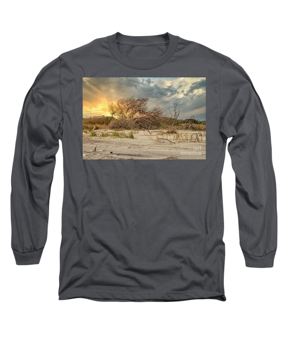 Scenic Long Sleeve T-Shirt featuring the photograph The Burning Bush by Kathy Baccari