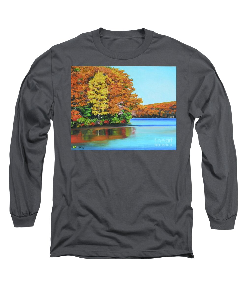 Caribbean Art Long Sleeve T-Shirt featuring the painting The Calm Before and After by Kenneth Harris