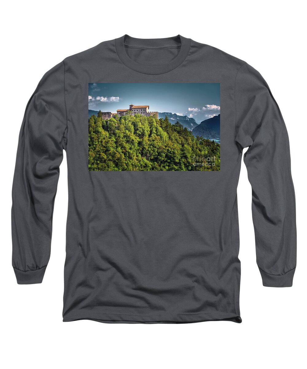 Hill Long Sleeve T-Shirt featuring the photograph The castle above the hill by The P