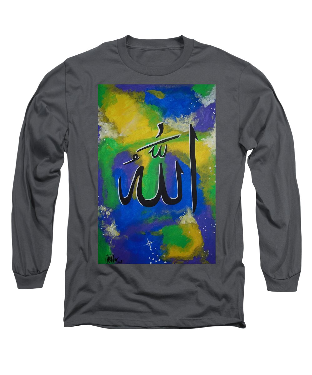 Arabic Long Sleeve T-Shirt featuring the painting The Creator by Antonio Moore