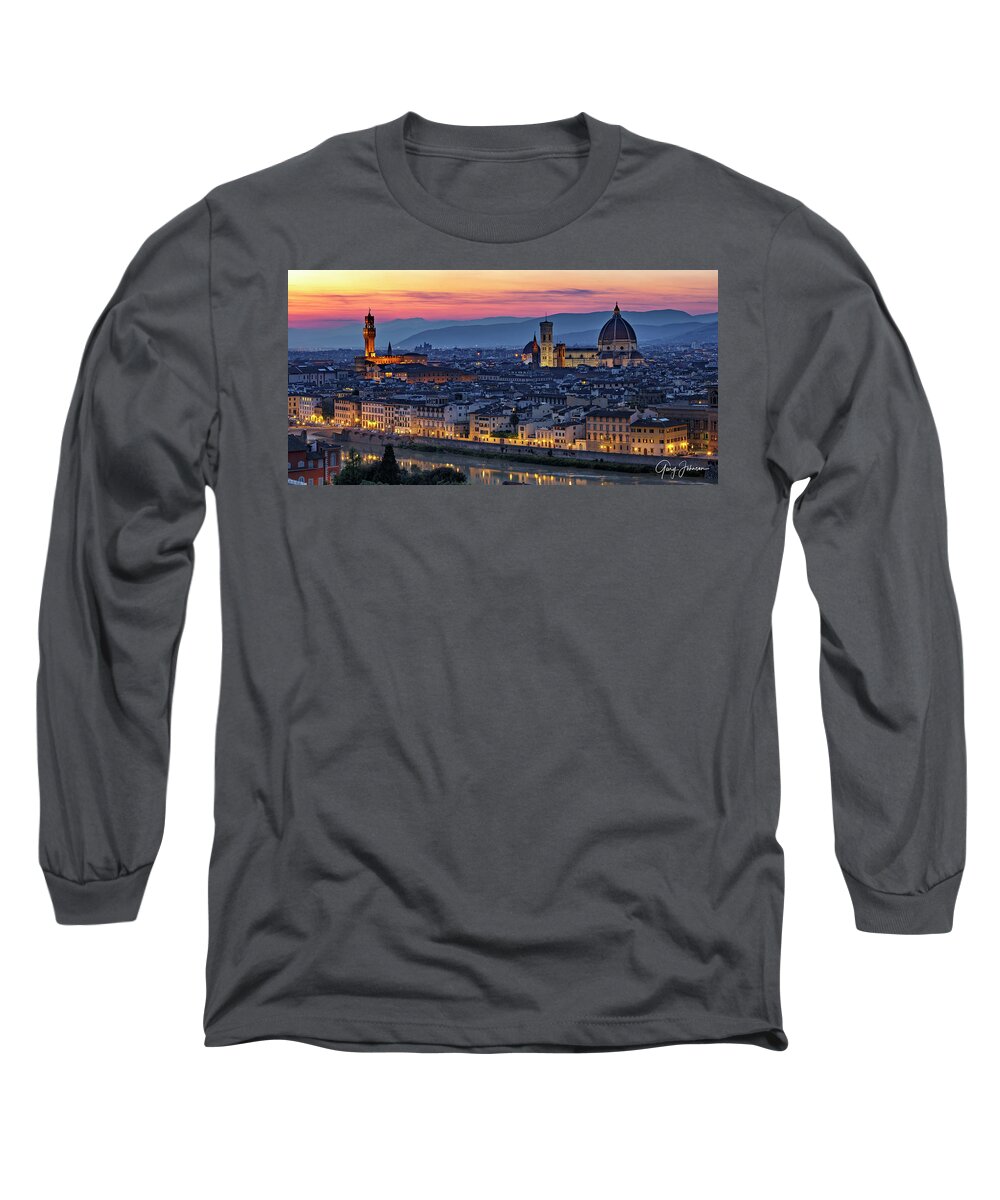 Gary Johnson Long Sleeve T-Shirt featuring the photograph The Duomo in Florence, Italy by Gary Johnson