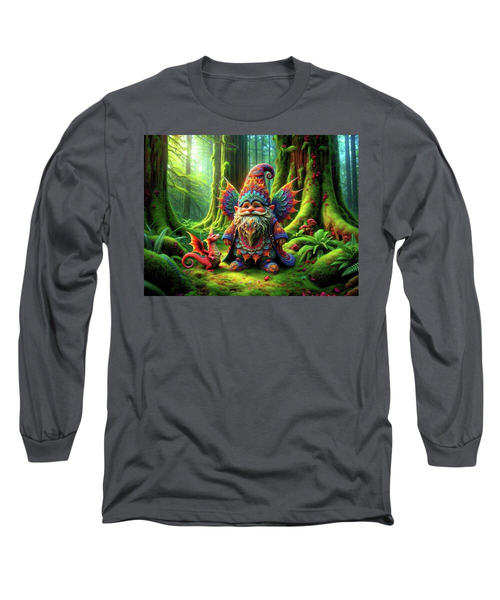 Enchanted Long Sleeve T-Shirt featuring the photograph The Fractal Forest's Mystical Mentor by Bill and Linda Tiepelman