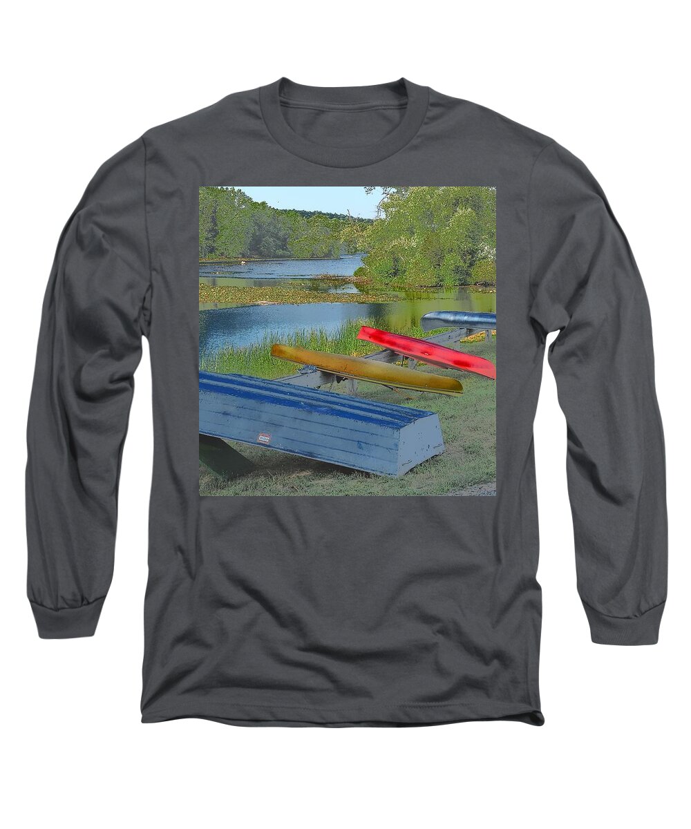 Lakes Long Sleeve T-Shirt featuring the photograph The Hues Of Hopewell by Tami Quigley