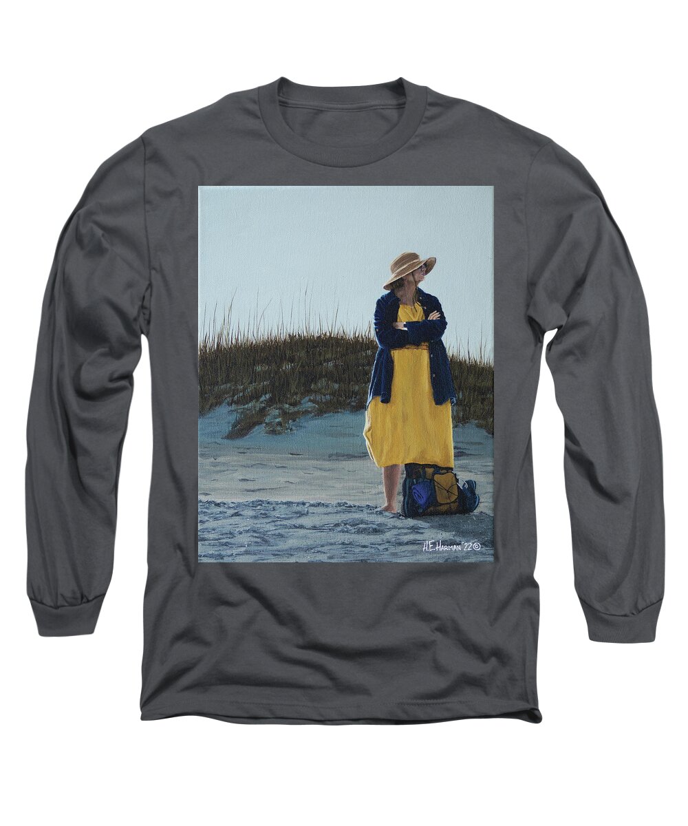 Woman Long Sleeve T-Shirt featuring the painting The Matron by Heather E Harman