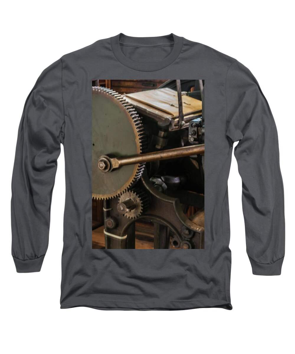 Cleveland Long Sleeve T-Shirt featuring the photograph The Printed Word by Stewart Helberg