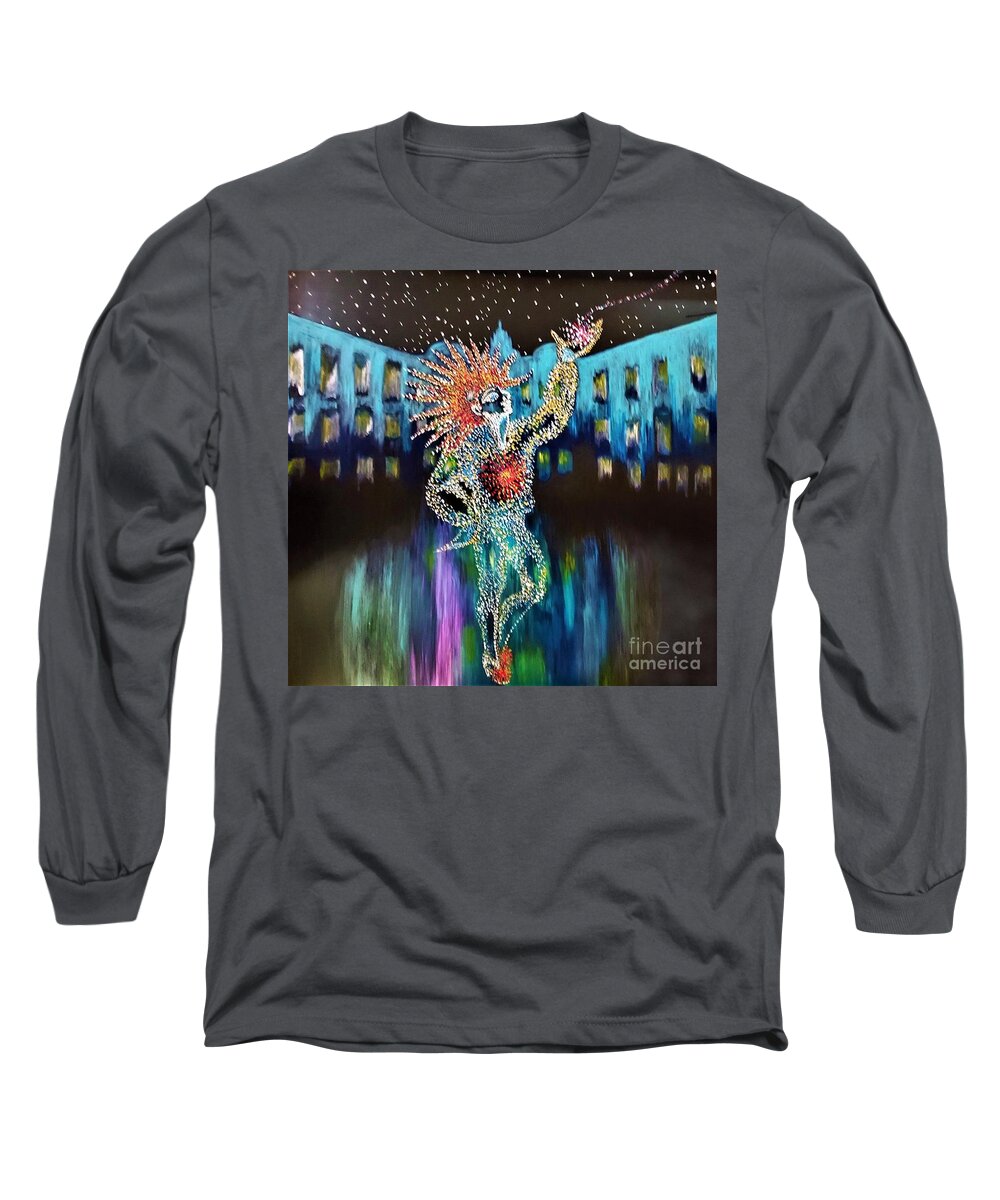 Castle Long Sleeve T-Shirt featuring the painting The Sun-king Dance.... by Tatyana Shvartsakh