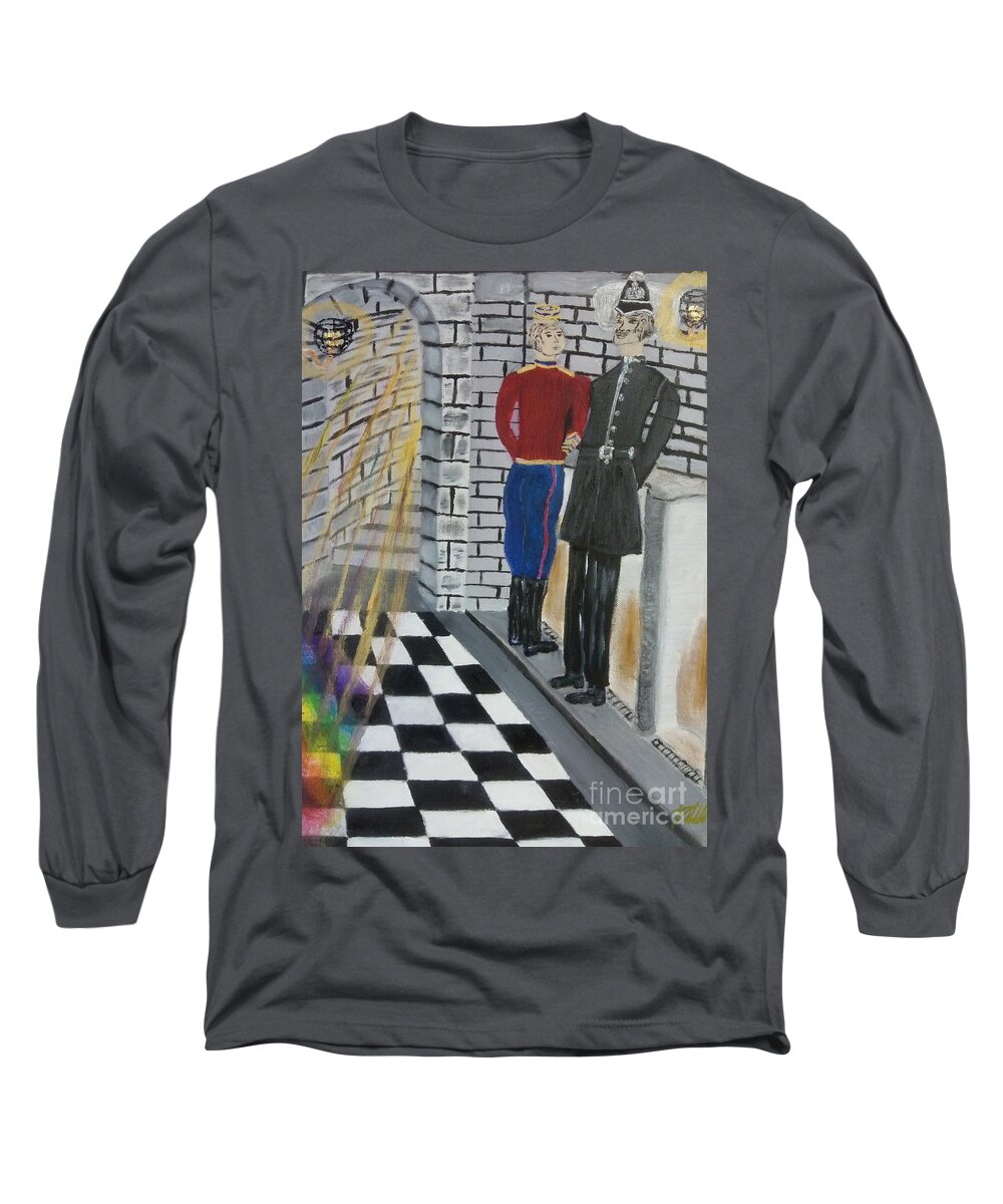 Gay Long Sleeve T-Shirt featuring the painting The Victorian Gay Scene by David Westwood
