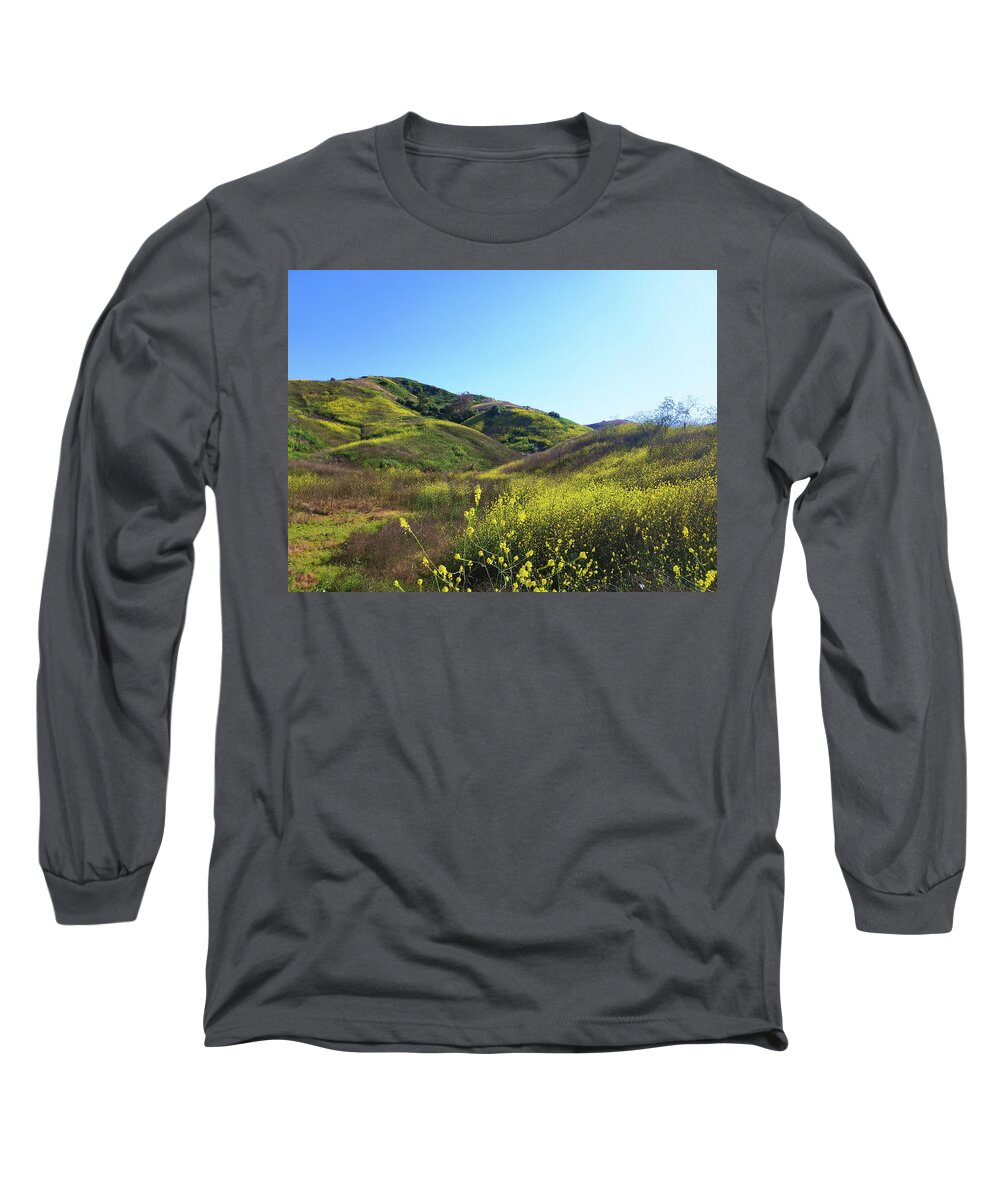 Flowers Long Sleeve T-Shirt featuring the photograph The Wildflower Field by Marcus Jones