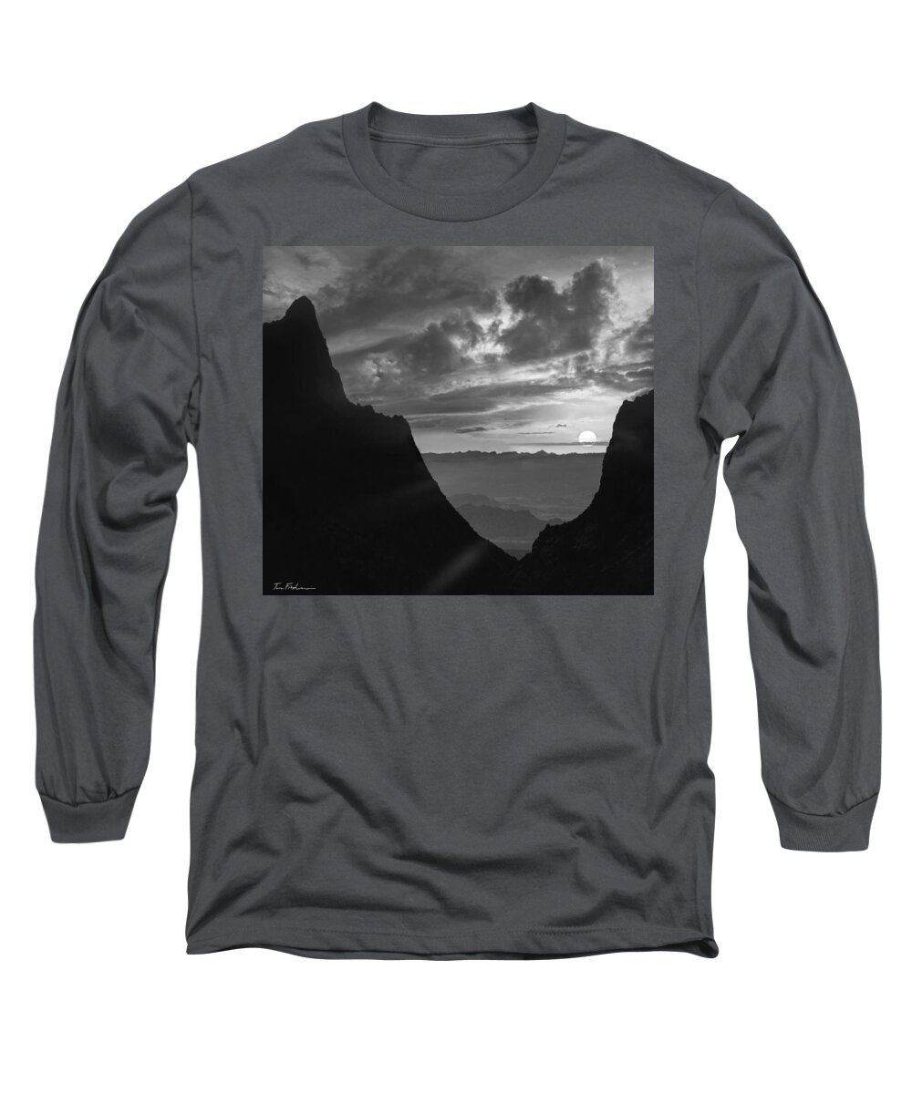 Inspirational Wild And Scenic God Religious Path Psalm Sky Skies Long Sleeve T-Shirt featuring the photograph The Window, Big Bend National Park, Texas by Tim Fitzharris