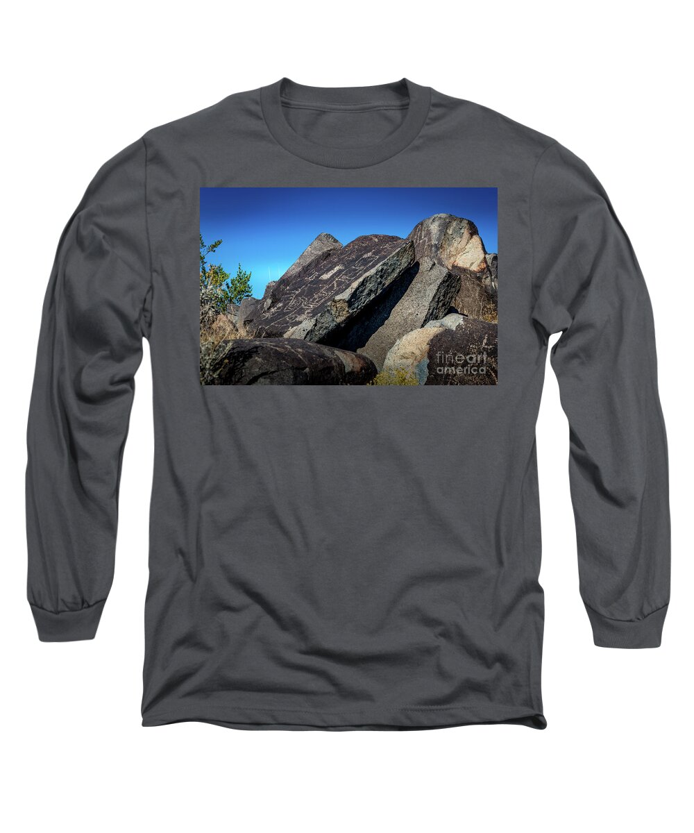 Ancient Long Sleeve T-Shirt featuring the photograph Three Rivers Petroglyphs #38 by Blake Webster