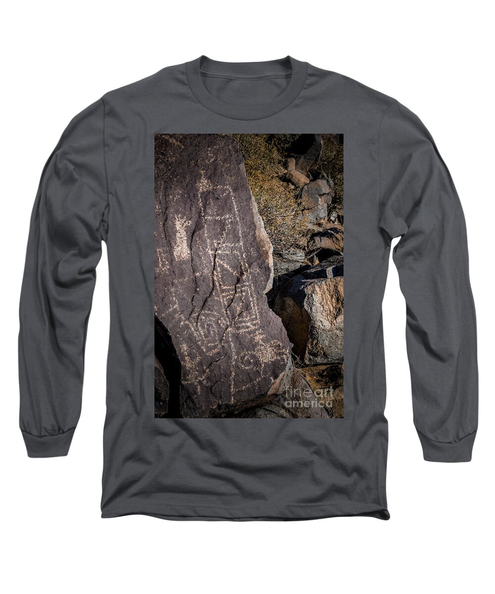 Ancient Long Sleeve T-Shirt featuring the photograph Three Rivers Petroglyphs #7 by Blake Webster