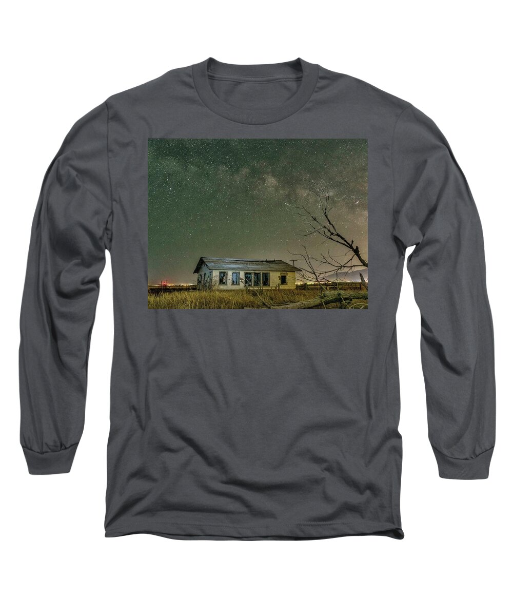 Abandoned Long Sleeve T-Shirt featuring the photograph Time and Space by Daniel Hayes