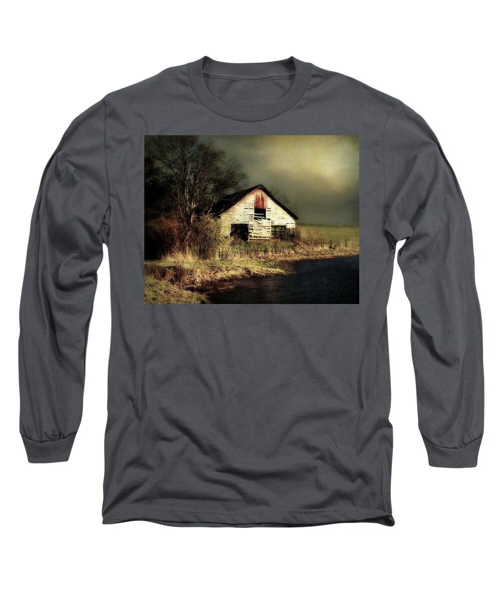 Barn Long Sleeve T-Shirt featuring the photograph Too Close for Comfort by Julie Hamilton