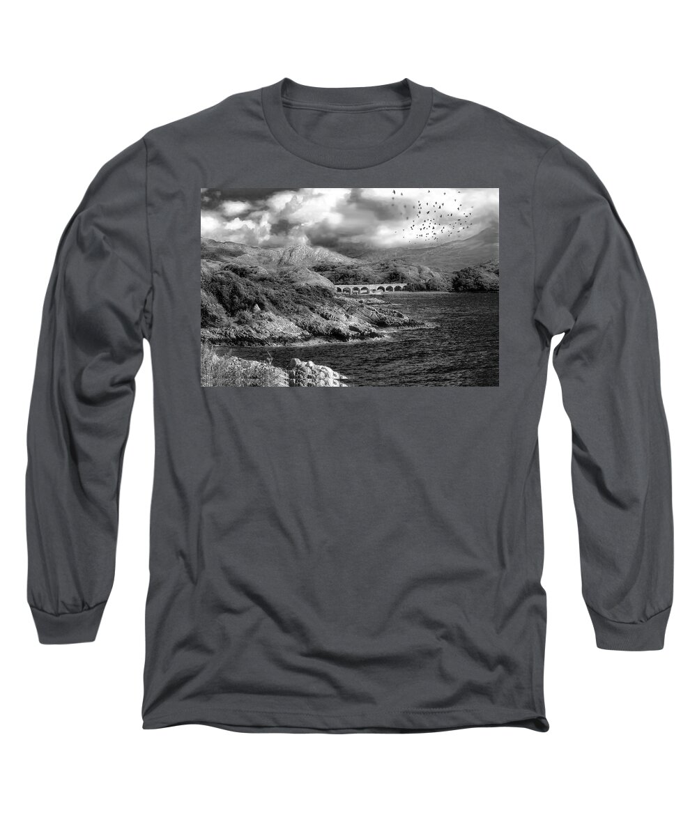 Landscape With Birds Long Sleeve T-Shirt featuring the photograph Tranquility by Jim Signorelli