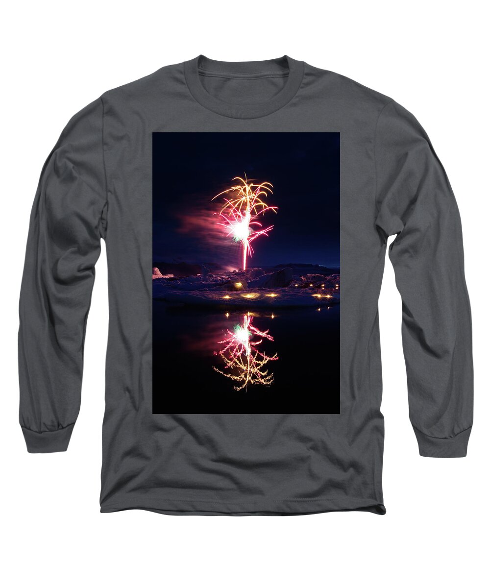 Fireworks Long Sleeve T-Shirt featuring the photograph Tropical ice by Christopher Mathews